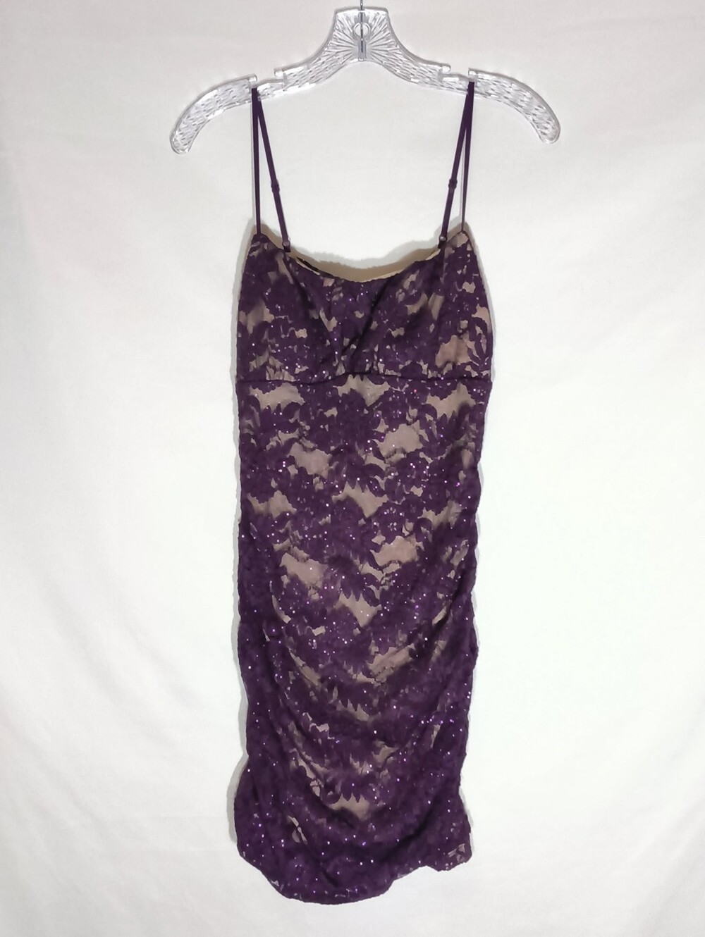 Emerald Sundae Glitter Lace Mini Dress